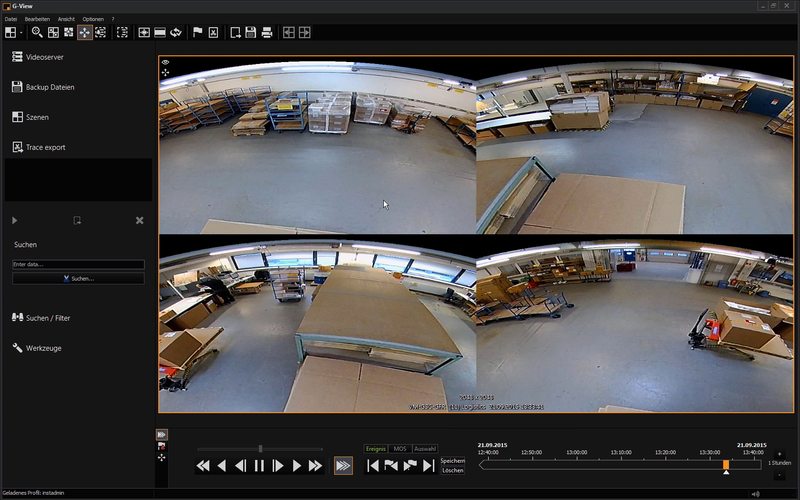 Dewarping function of video surveillance inside