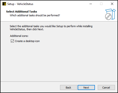 Installation Status Vehicle Status Page