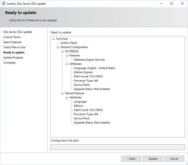 Cumulative Update for SQL Server