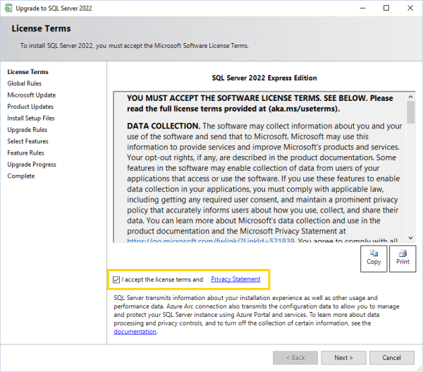 Upgrade SQL Server 2019 to 2022
